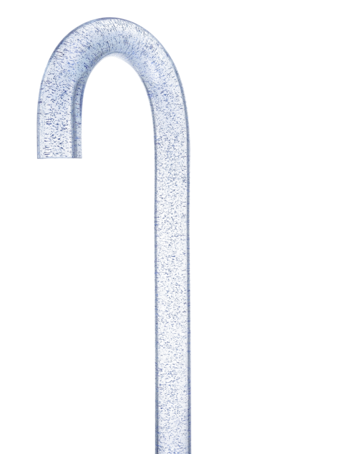 Blue Stardust Sparkle Cane: Blue Sparkles in Invisible Clear Shaft
