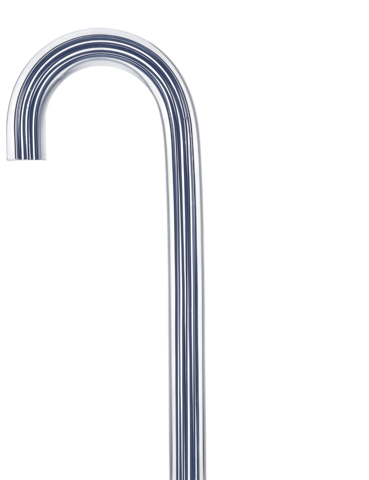 Denim Stripes Cane: Blue Lines in Invisible Clear Shaft