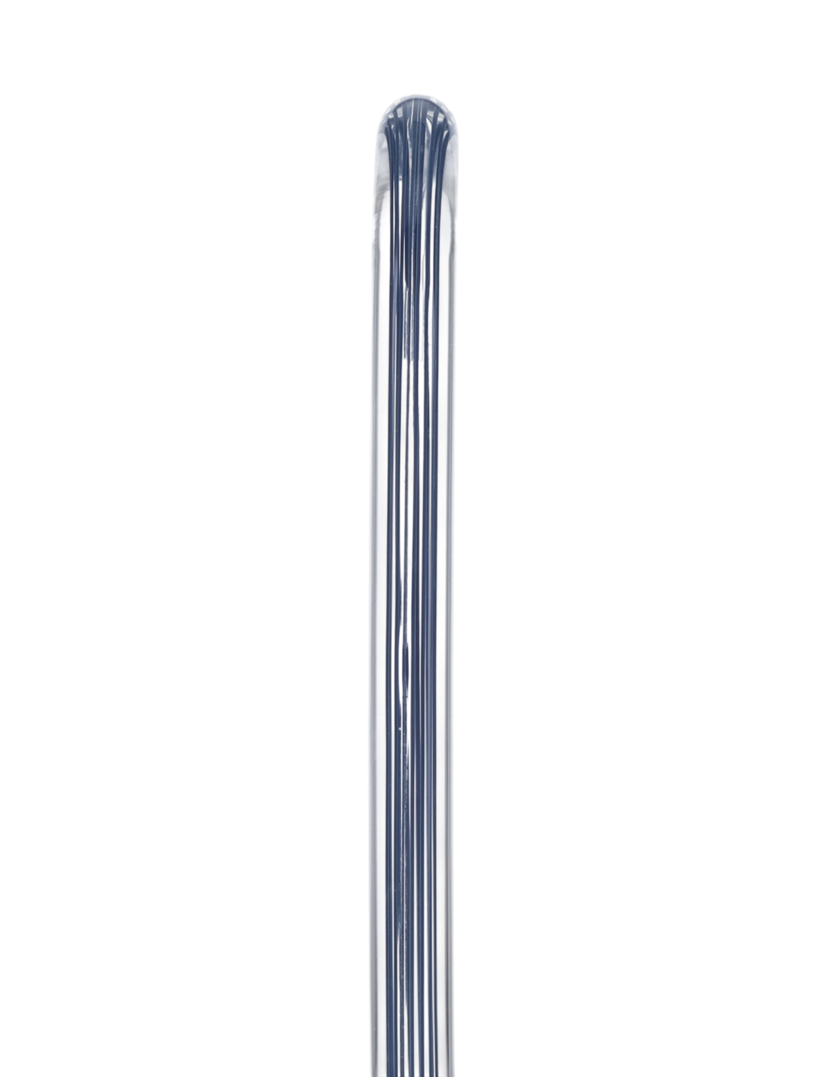 Denim Stripes Cane: Blue Lines in Invisible Clear Shaft