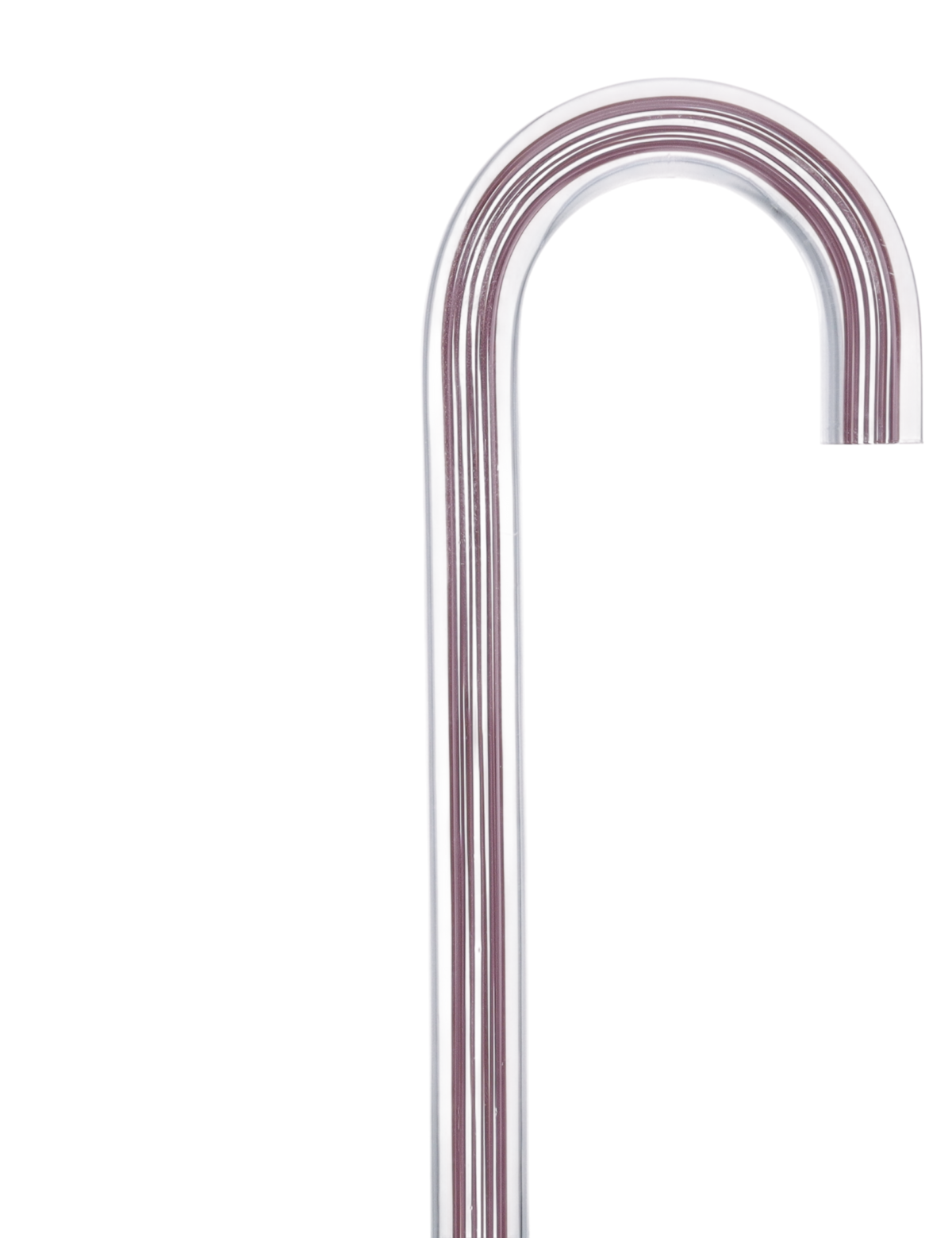 Mauvelous Glide Cane: Mauve Violet Lines in Invisible Clear Shaft