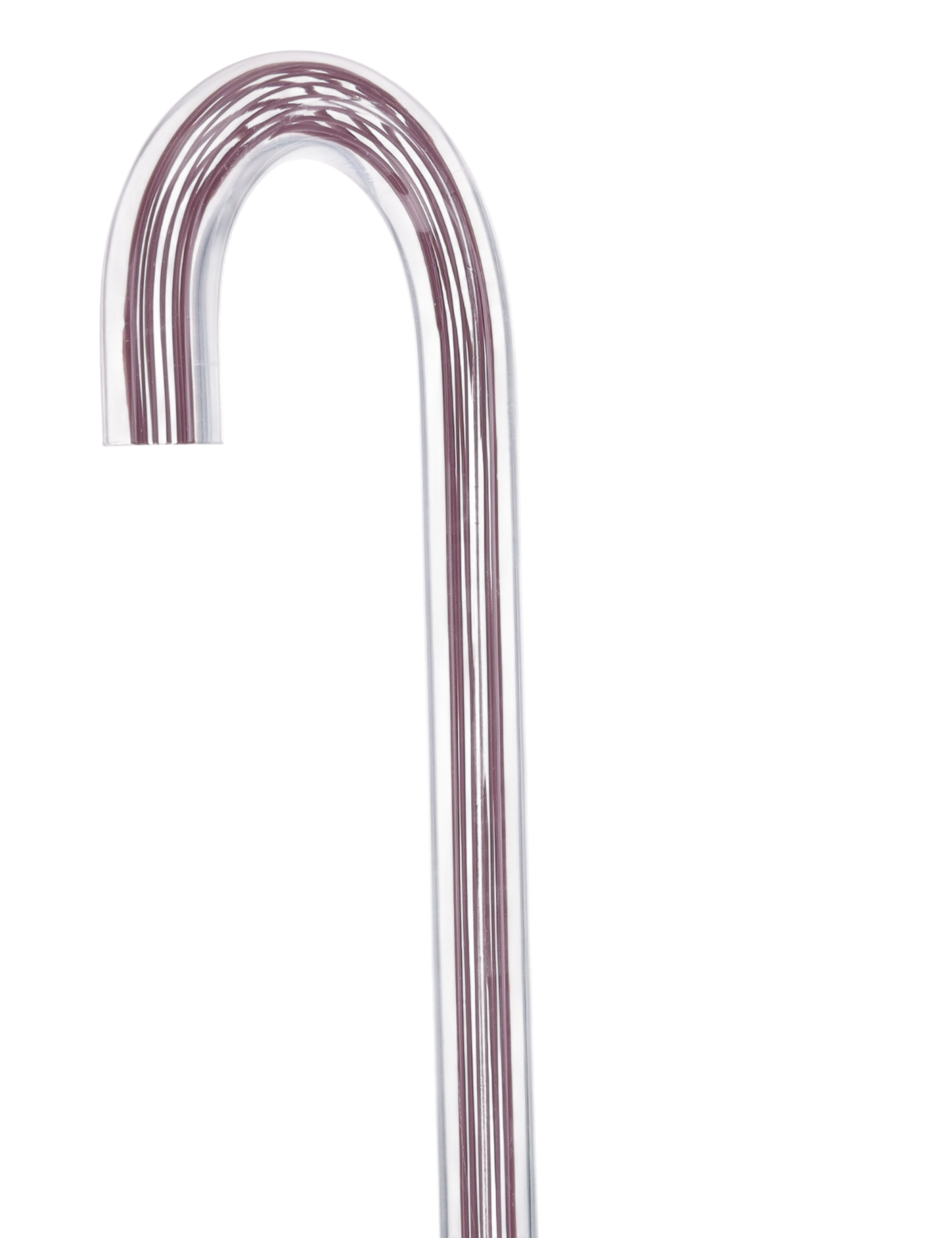 Mauvelous Glide Cane: Mauve Violet Lines in Invisible Clear Shaft