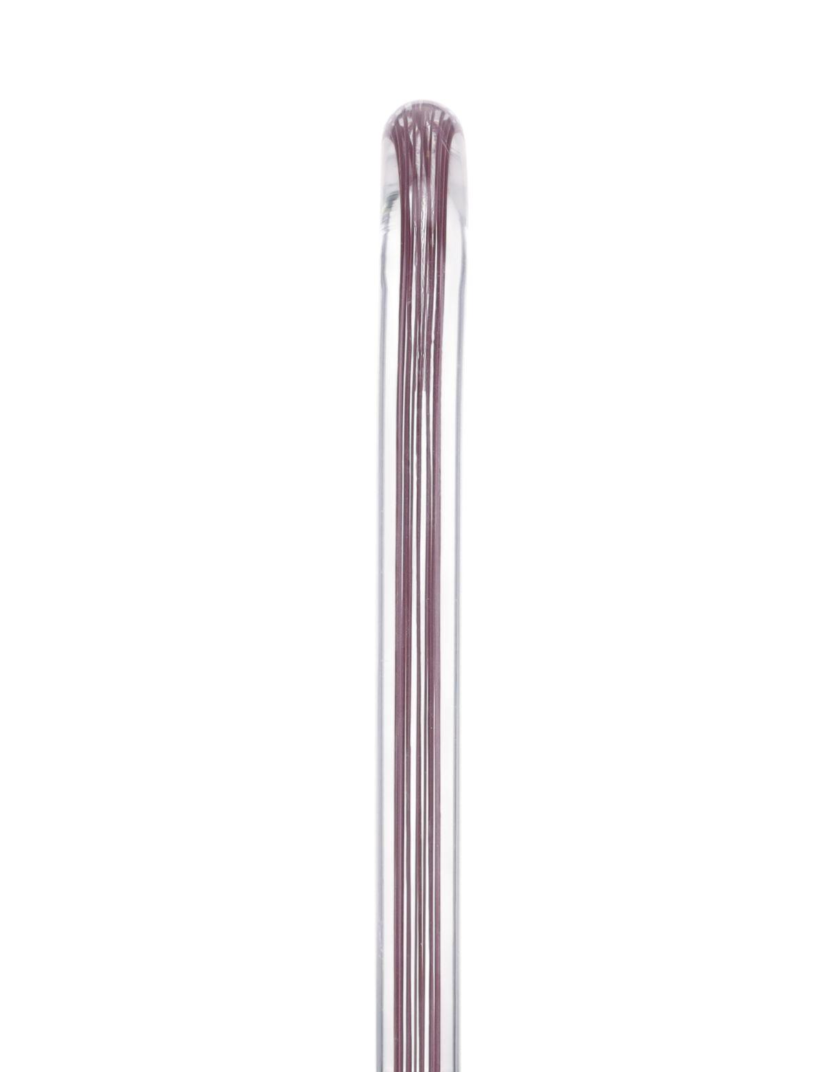 Mauvelous Glide Cane: Mauve Violet Lines in Invisible Clear Shaft
