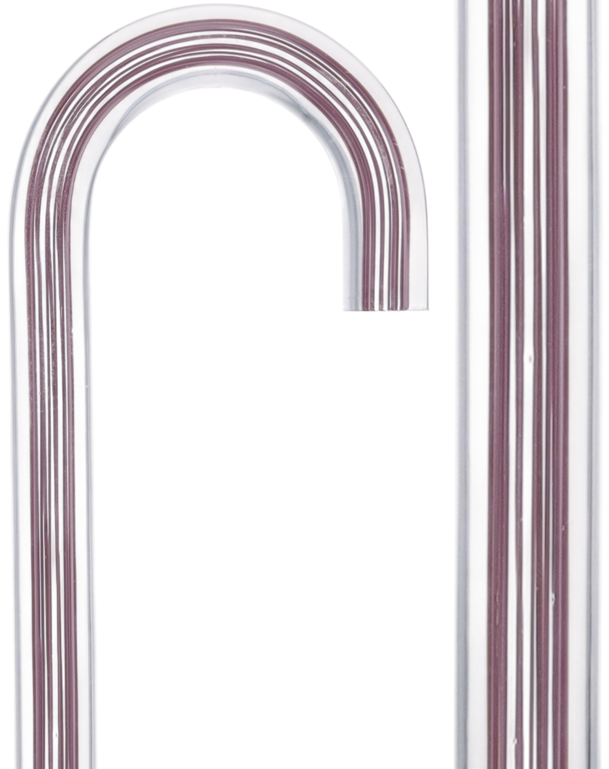 Mauvelous Glide Cane: Mauve Violet Lines in Invisible Clear Shaft