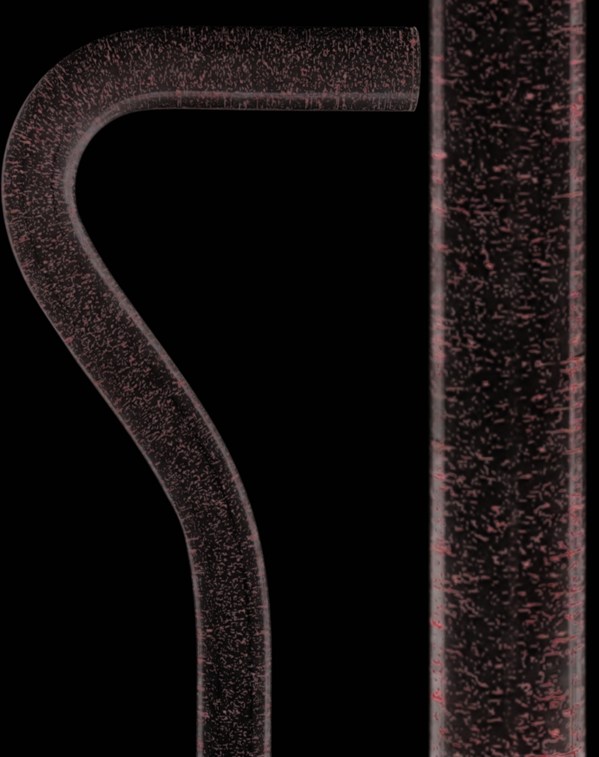 Rosé Shimmer Sparkle Cane: Pink Sparkles in Invisible Clear Shaft