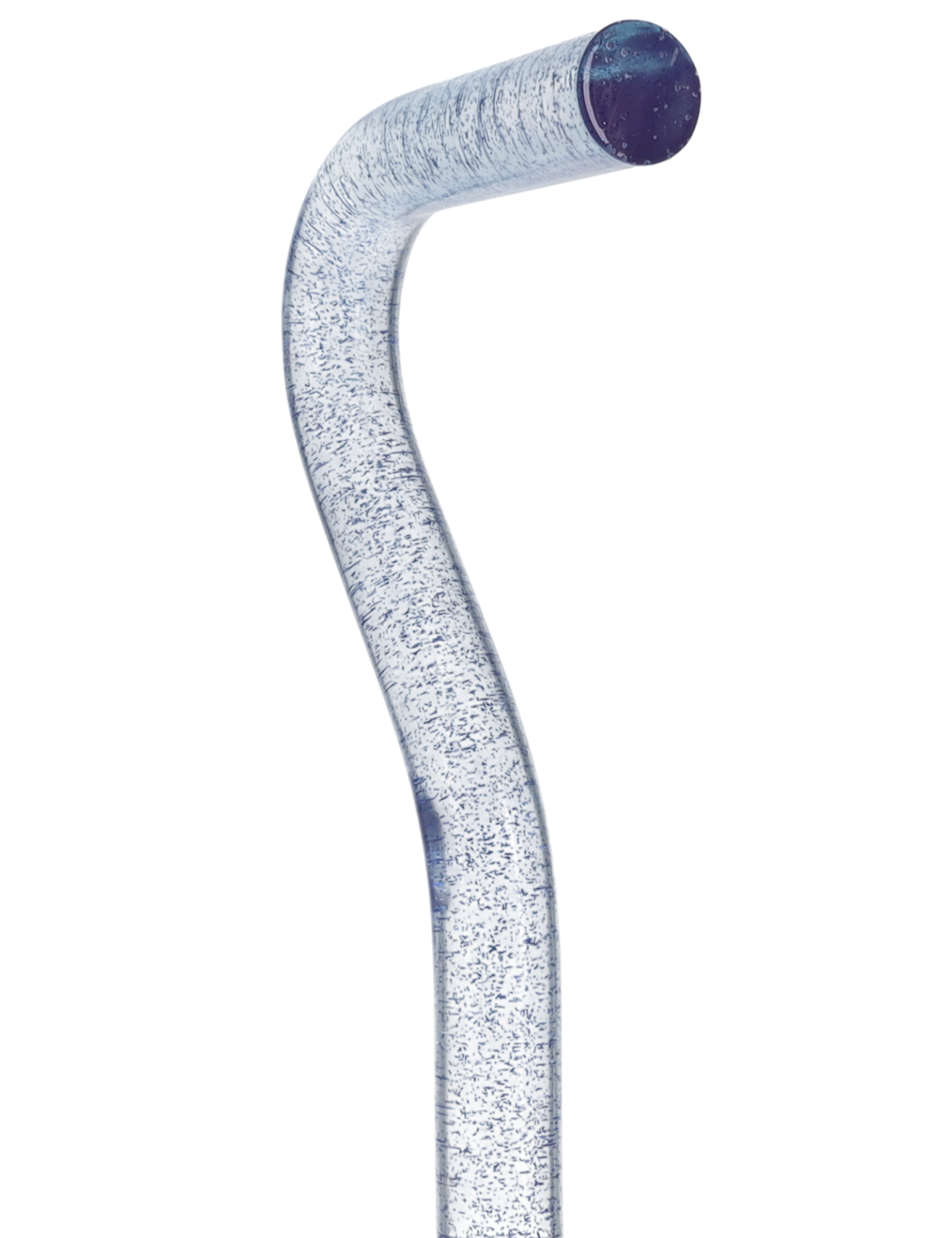 Blue Stardust Sparkle Cane: Blue Sparkles in Invisible Clear Shaft