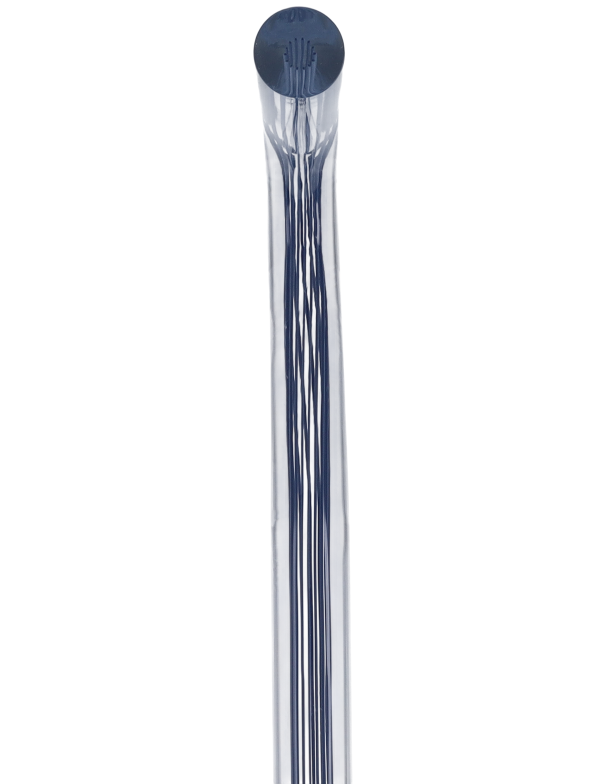 Denim Stripes Cane: Blue Lines in Invisible Clear Shaft