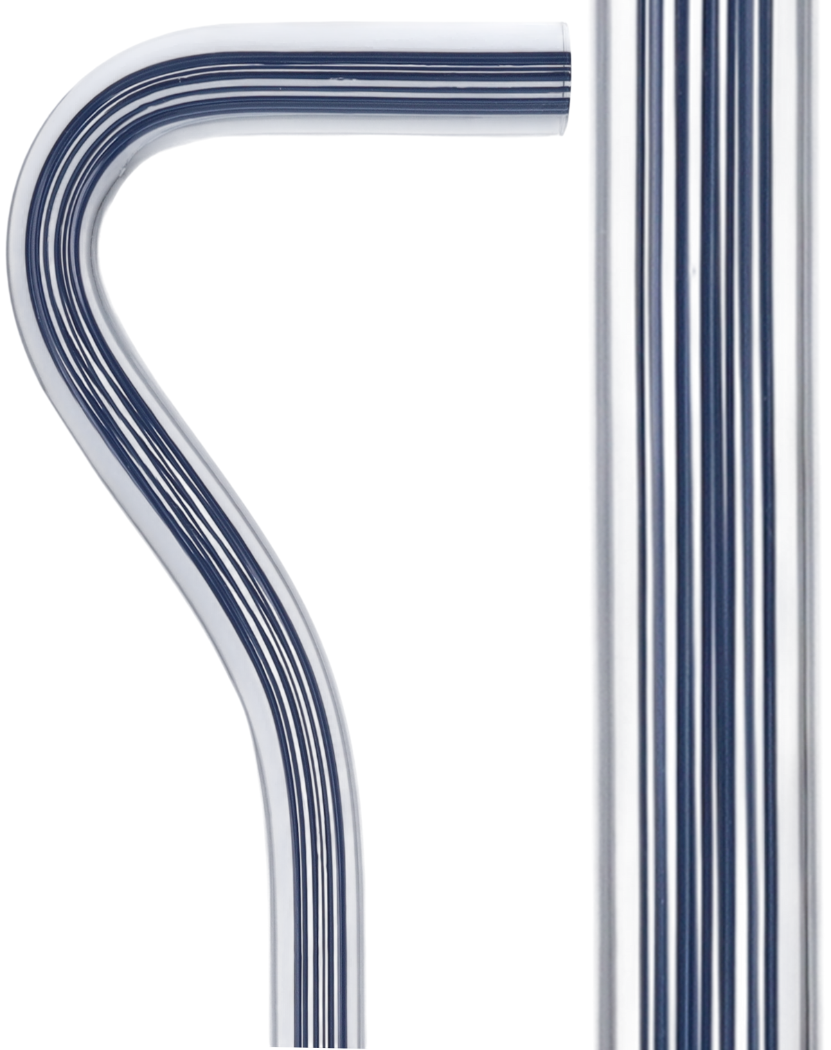 Denim Stripes Cane: Blue Lines in Invisible Clear Shaft