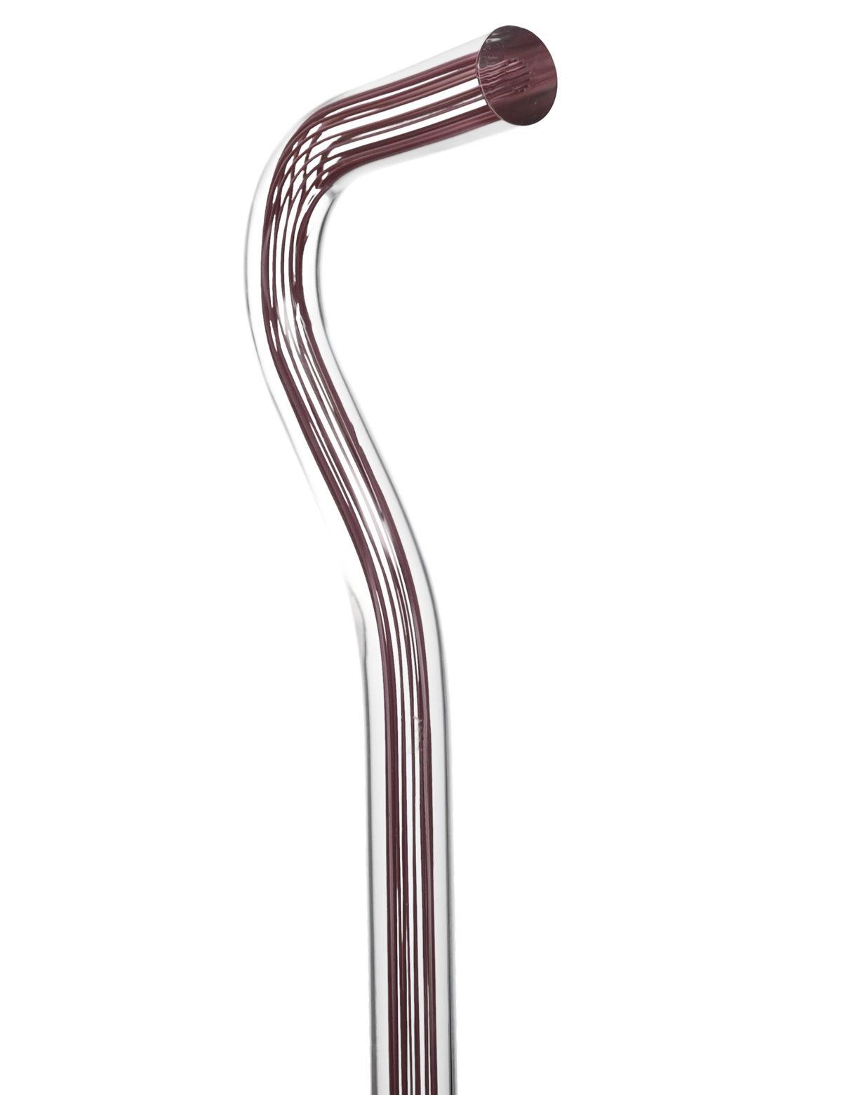 Mauvelous Glide Cane: Mauve Violet Lines in Invisible Clear Shaft