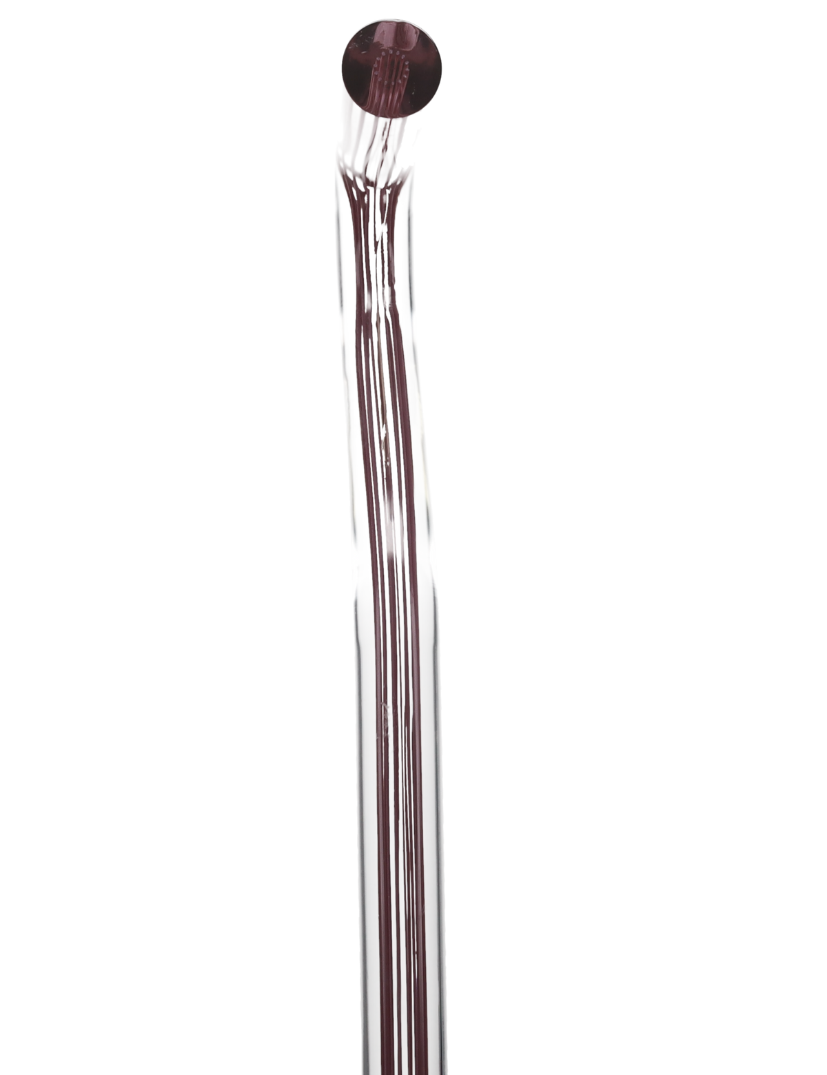 Mauvelous Glide Cane: Mauve Violet Lines in Invisible Clear Shaft