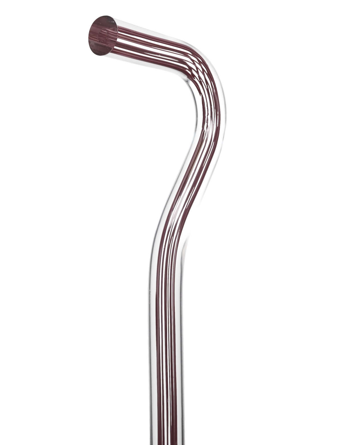 Mauvelous Glide Cane: Mauve Violet Lines in Invisible Clear Shaft