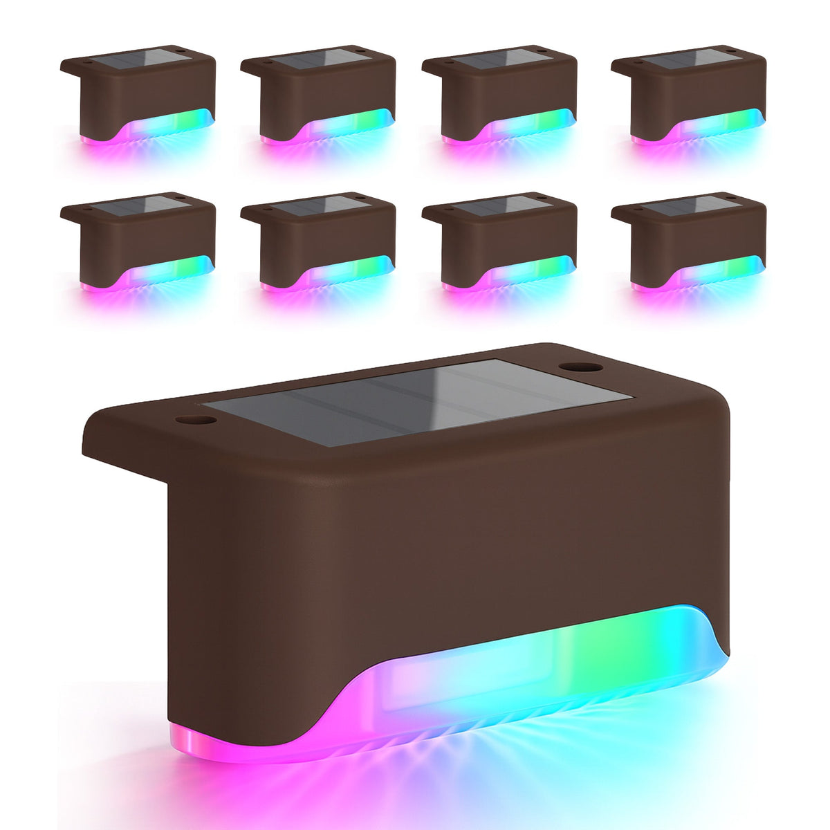 8-Pack Solar LED Deck & Step Lights