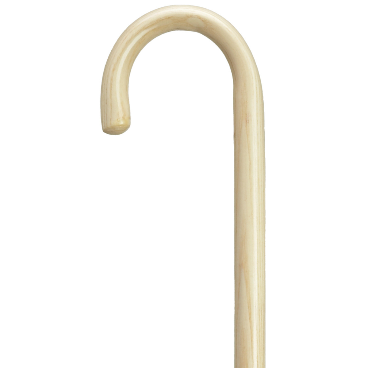 Classic Wooden Cane with Crook Handle - Sturdy Support, 36 Inch Shaft