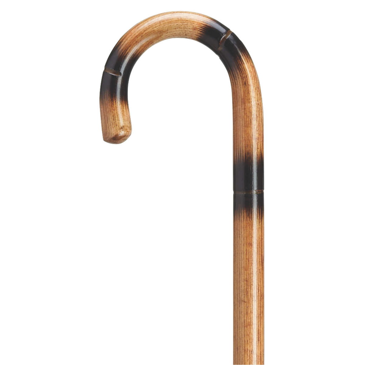 Elegant Ash Walking Cane with Walnut Finish - Supports 250 lbs