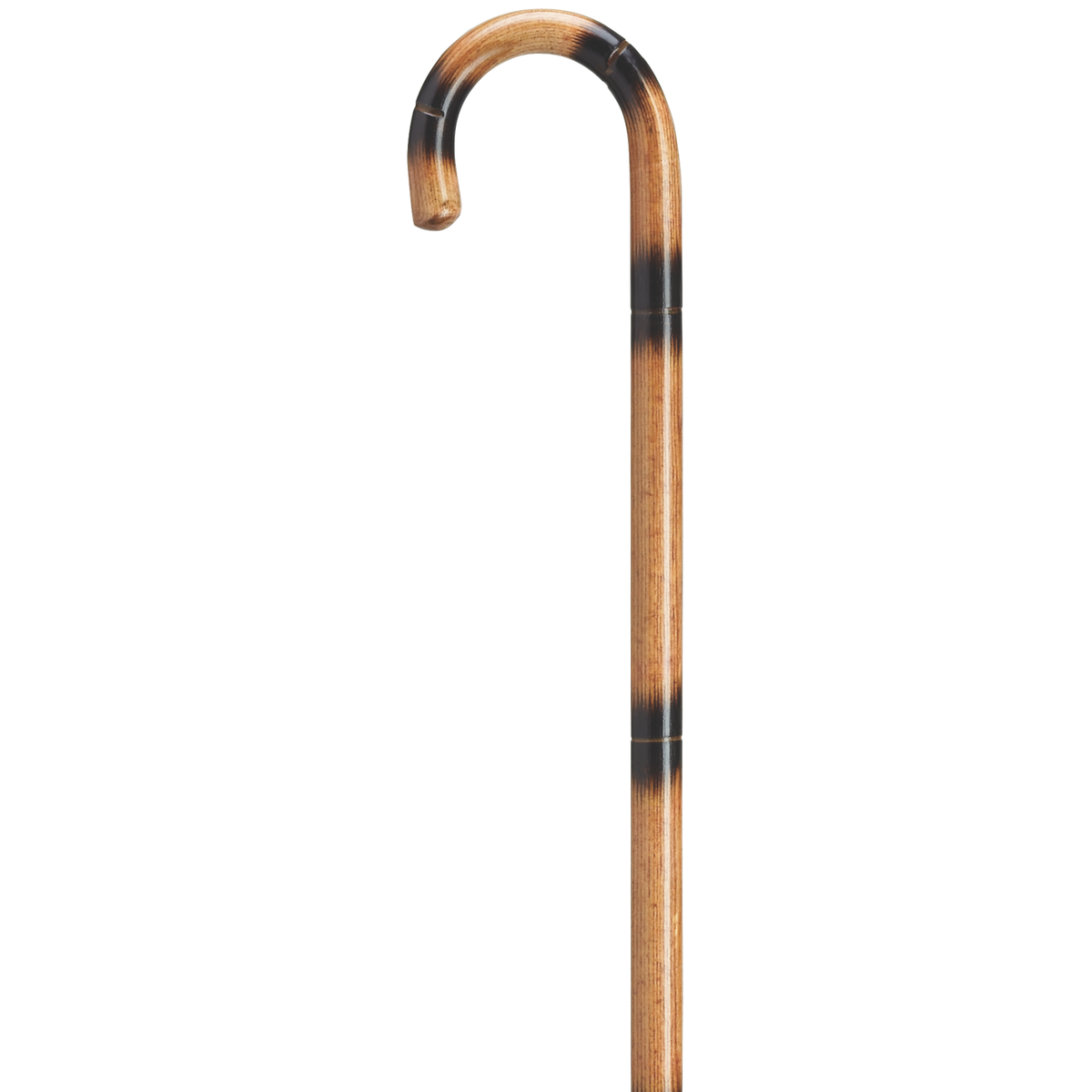 Elegant Ash Walking Cane with Walnut Finish - Supports 250 lbs