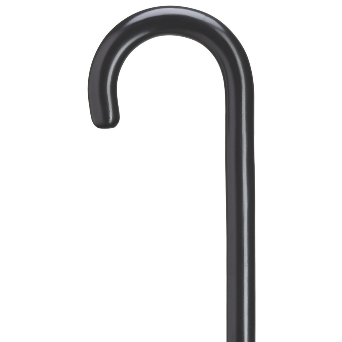 Ergonomic Black Ash Wood Cane - Durable USA Crafted Support Aid
