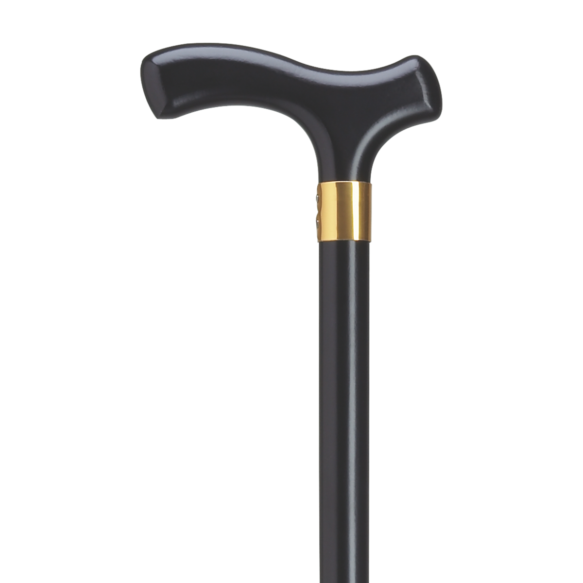 Fritz Men's Solid Wood Walking Cane - Elegant Brass Accent