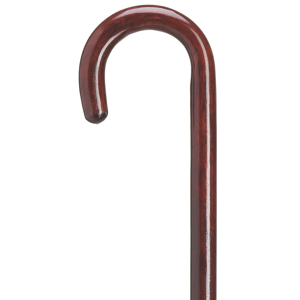 Elegant Women's Maple Wood Walking Cane - Walnut/Mahogany Finish