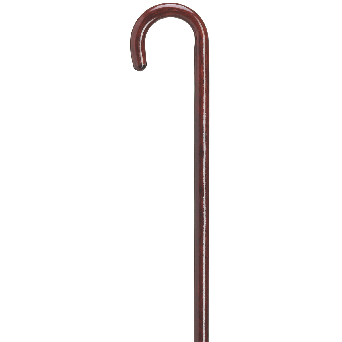 Elegant Women's Maple Wood Walking Cane - Walnut/Mahogany Finish