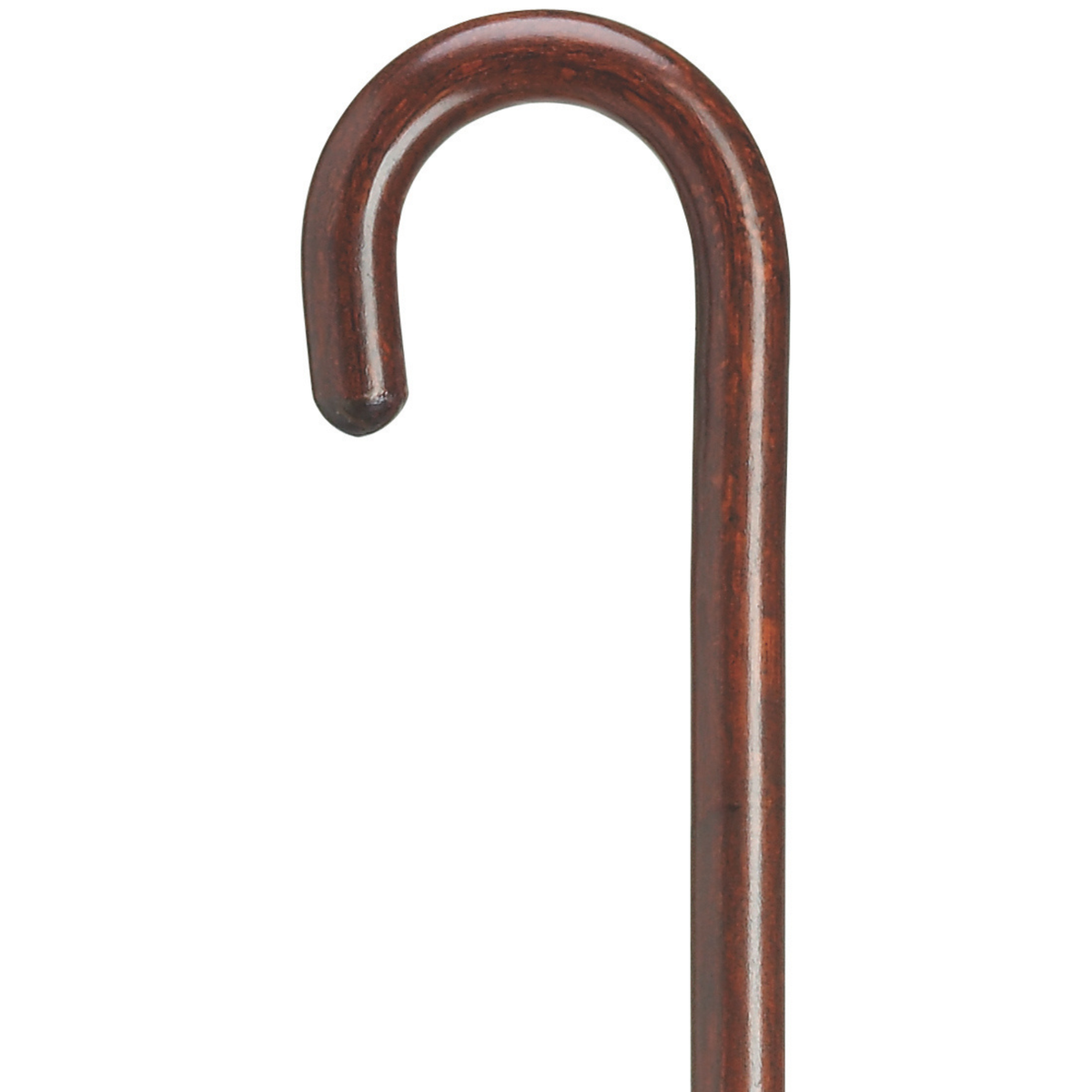 Elegant Women's Maple Wood Walking Cane - Walnut/Mahogany Finish
