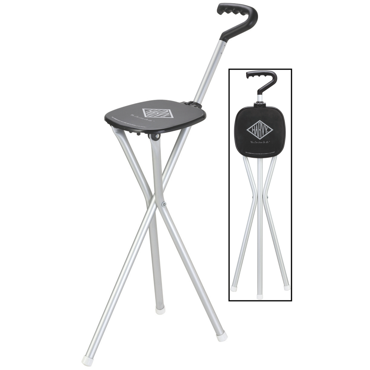 Lightweight Aluminum Sport Seat Cane with Durable Handle & Seat