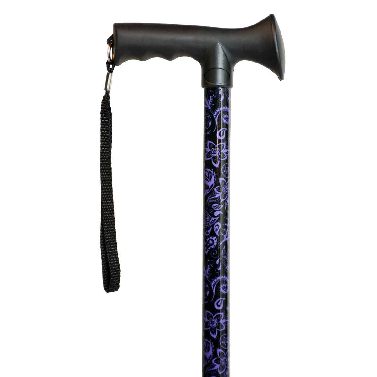 Norlean Nights Adjustable Aluminum Walking Cane with Ergonomic Rubber Grip