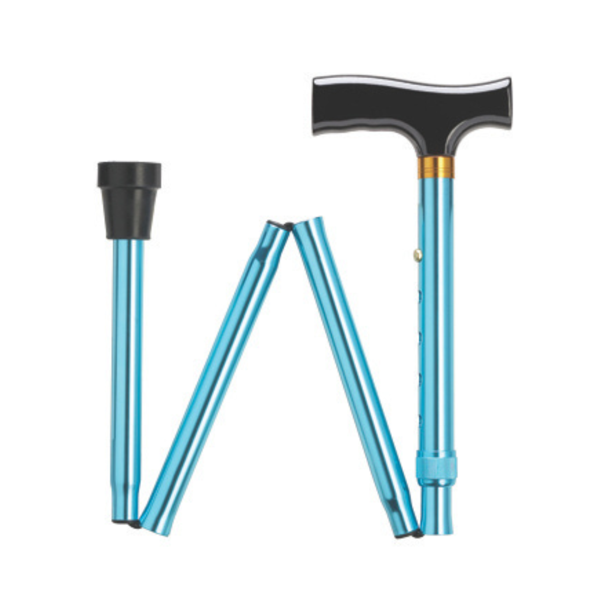 TravelFlex Adjustable Folding Cane with Wood Handle, Support and Stability