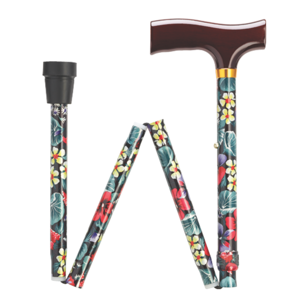 Adjustable Aluminum Folding Walking Cane - 8 Prints, Fashion Styles