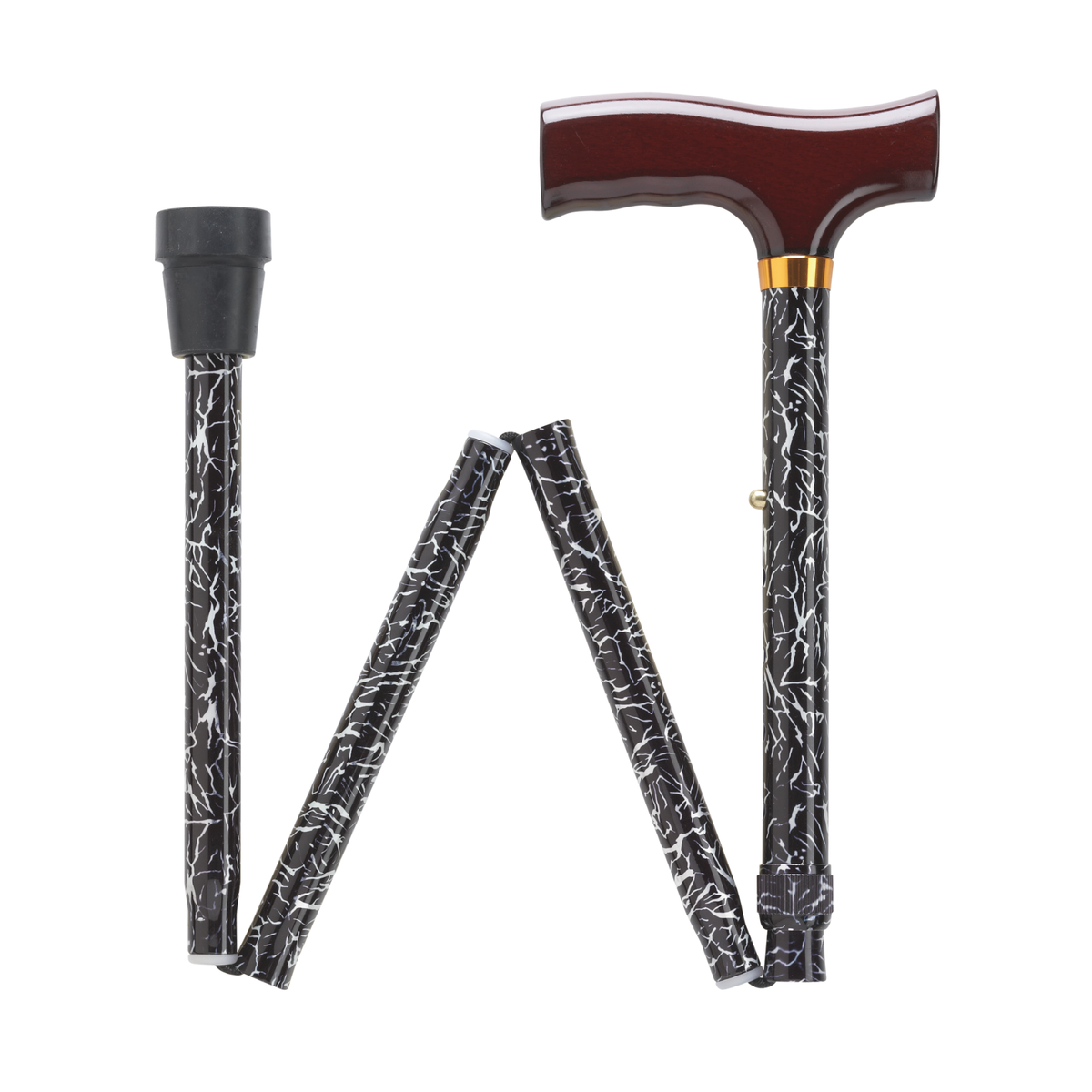 Adjustable Aluminum Folding Walking Cane - 8 Prints, Fashion Styles