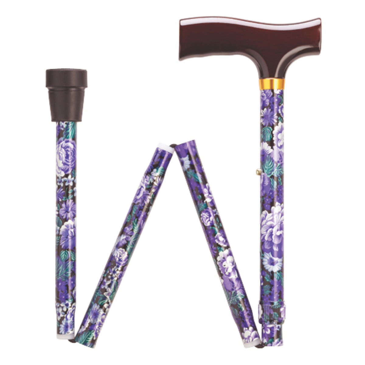 Adjustable Aluminum Folding Walking Cane - 8 Prints, Fashion Styles