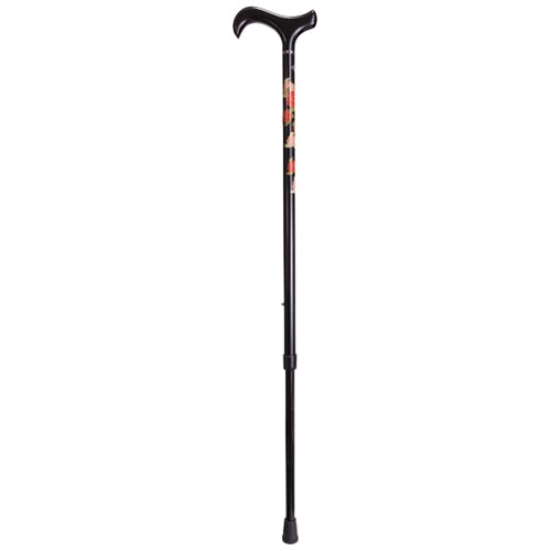 Summer Rose Carbon Fiber Adjustable Derby Cane – 31–37 Inches