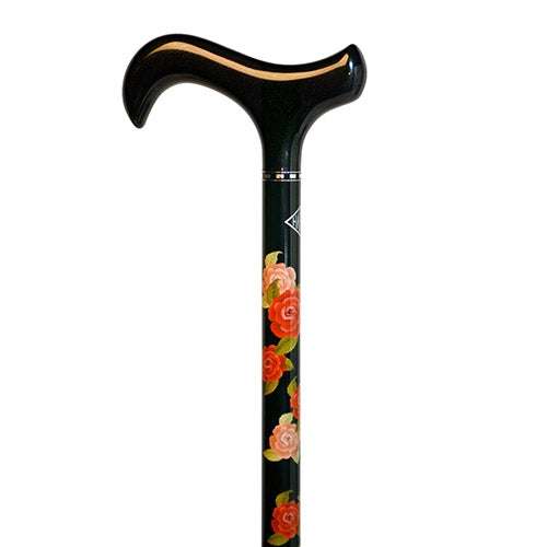 Summer Rose Carbon Fiber Adjustable Derby Cane – 31–37 Inches