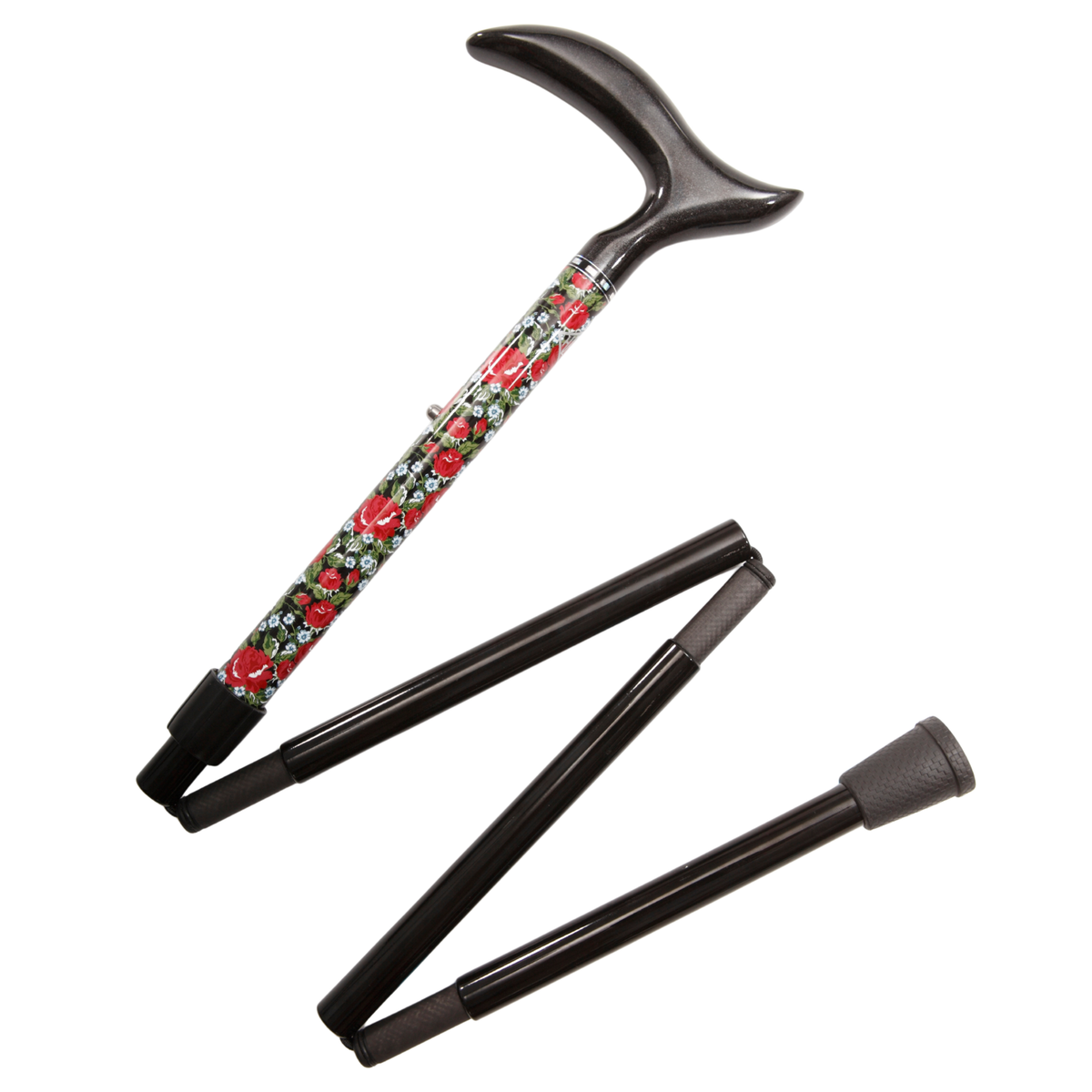 Rose Garden Carbon Fiber Folding Cane, Adjustable & Lightweight