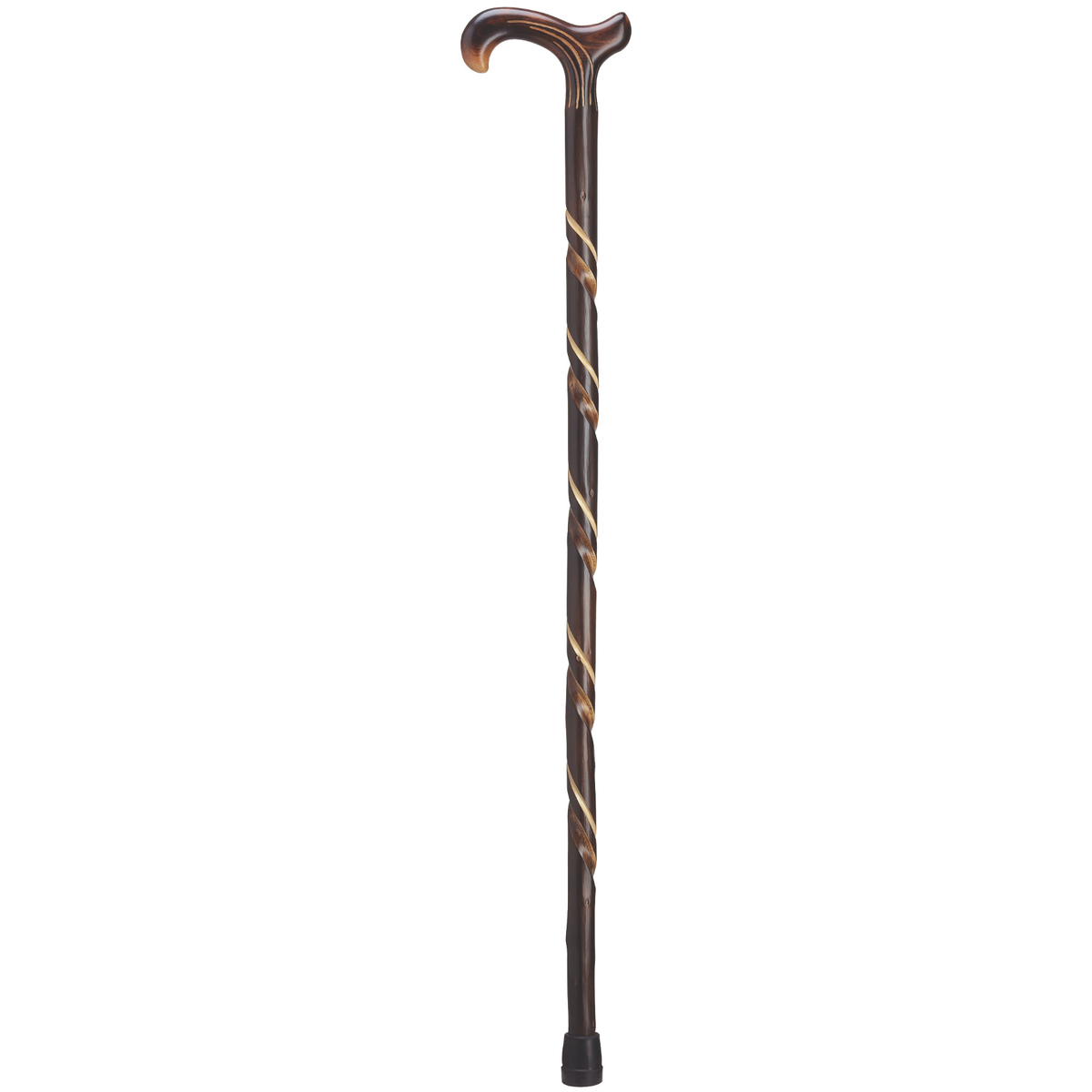 Artisanal Spiral-Cut Derby Chestnut Cane – German Craftsmanship