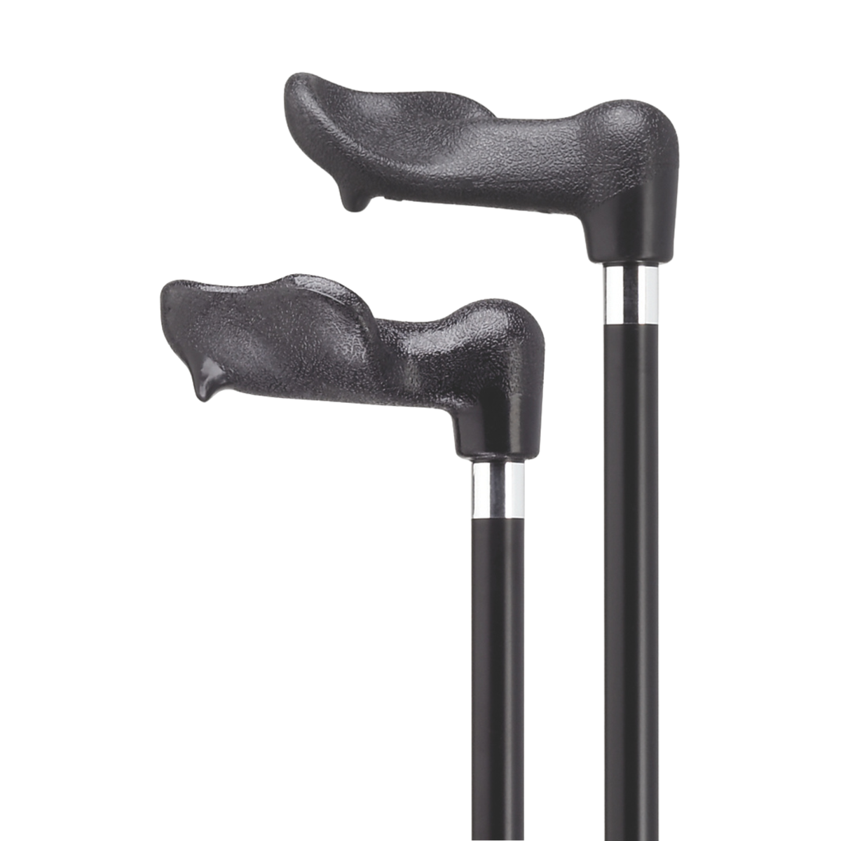 Ergonomic Right-Handed Black Aluminum Walking Cane-Support and Stability