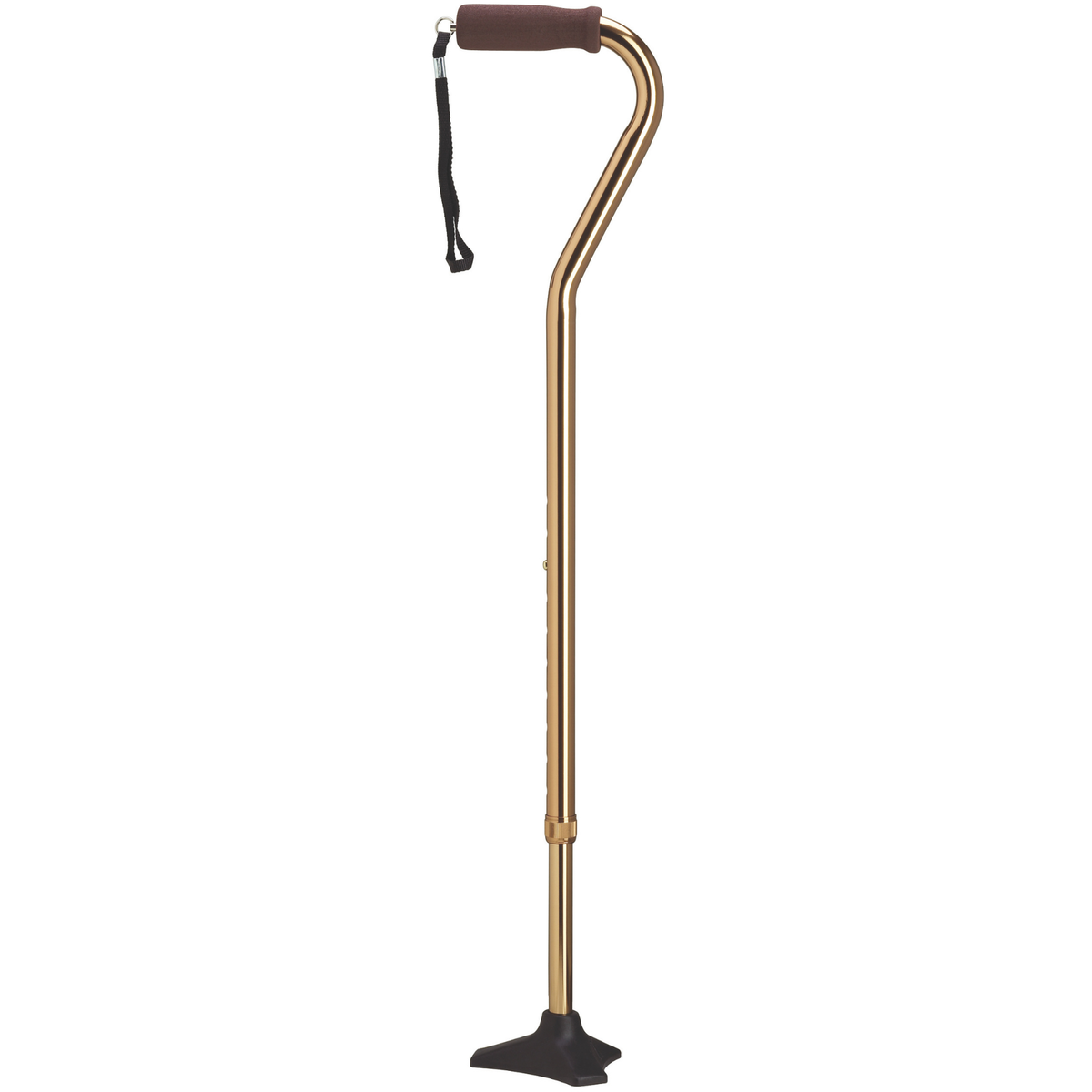 Self-Standing Aluminum Walking Cane with Hypalon Grip & Wrist Strap