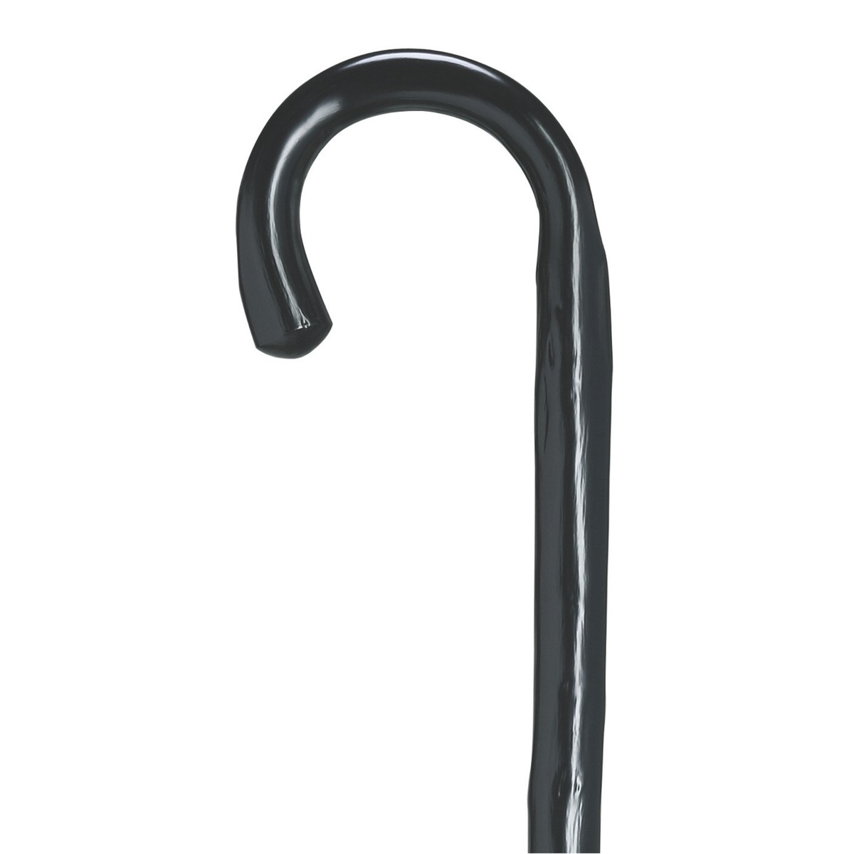 Men's Chestnut Crook Cane-Black