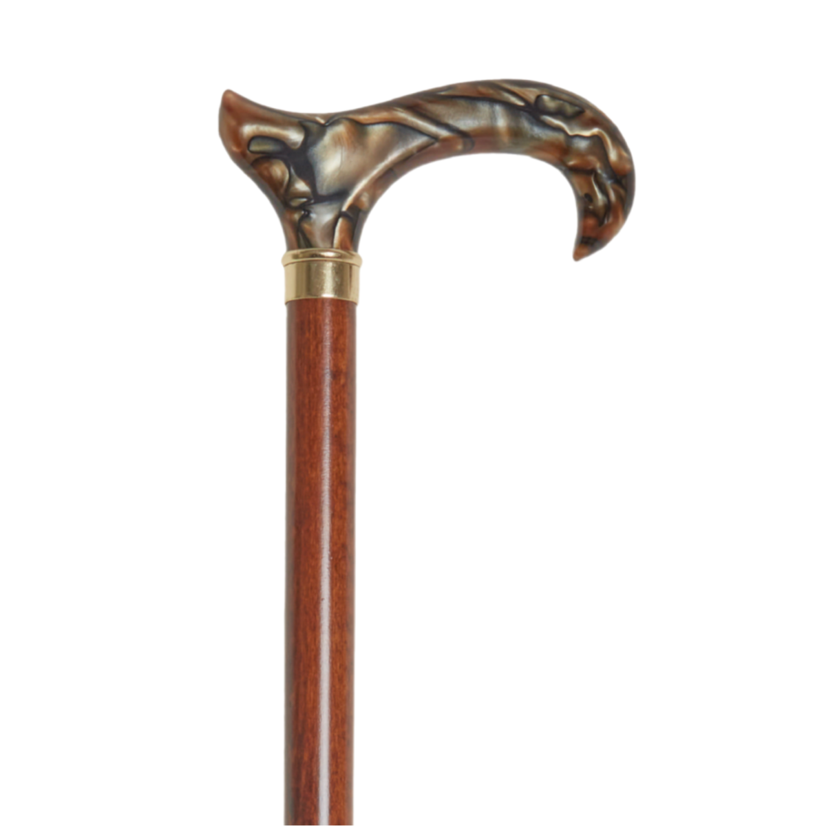 Luster Brown Acrylic Derby Cane - Harvy Canes