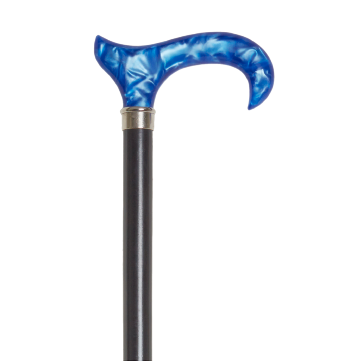 Luster Blue Acrylic Derby Cane - Harvy Canes