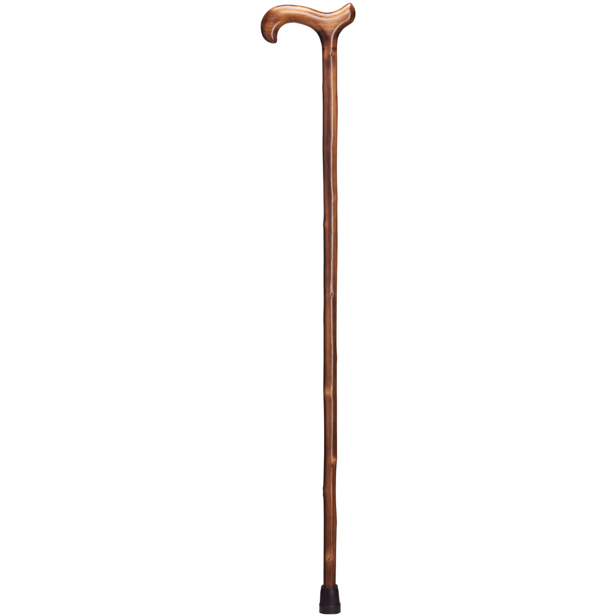Men's Derby Walking Cane Natural Chestnut, Scorched