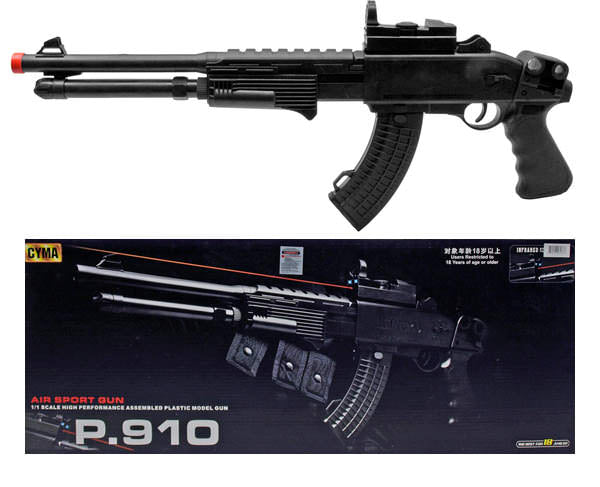 P910 Spring Airsoft TACTICAL PUMP Shotgun / Rifle - LED + LASER 220 fps