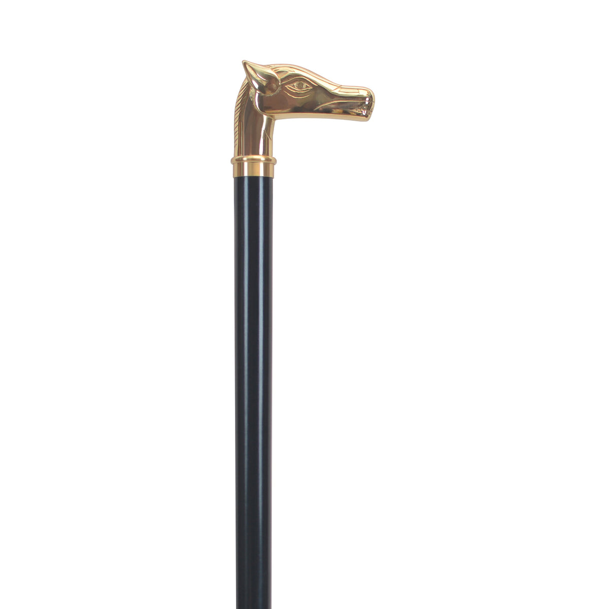 Elegant Brass Horse Head Walking Cane - Support and Stability
