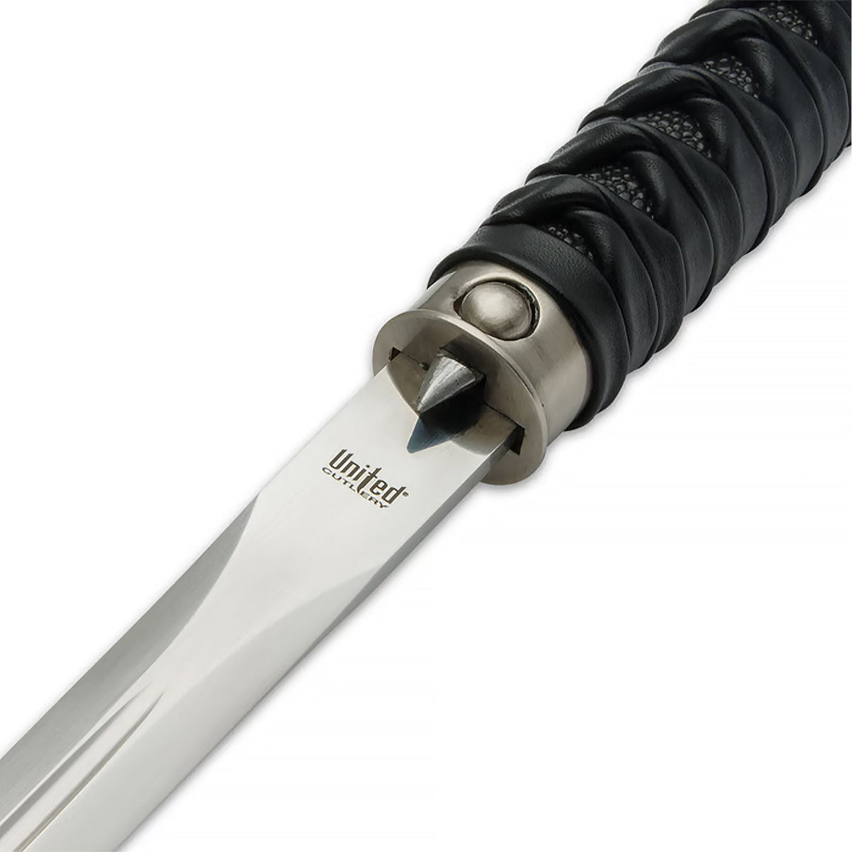 Shikoto Shinshi Sword Cane: High Carbon Steel, Leather-Wrapped Grip