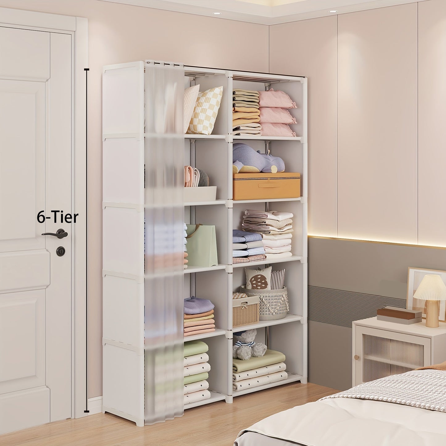 6-Tier Metal Storage Organizer for Office & Home