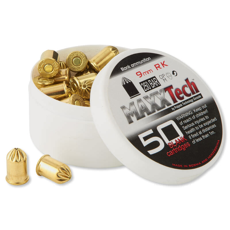9mm RK .380 Revolver Blank Rounds, 50 Count Extra Loud Full Loads - TOPHATTER'S ARMORY DEALS