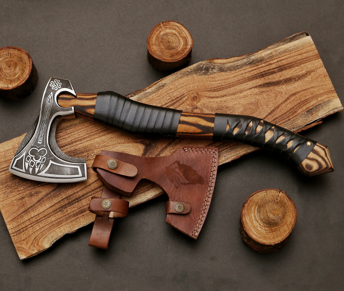 Norse Bear Functional Medieval Viking Bearded Axe Hatchet