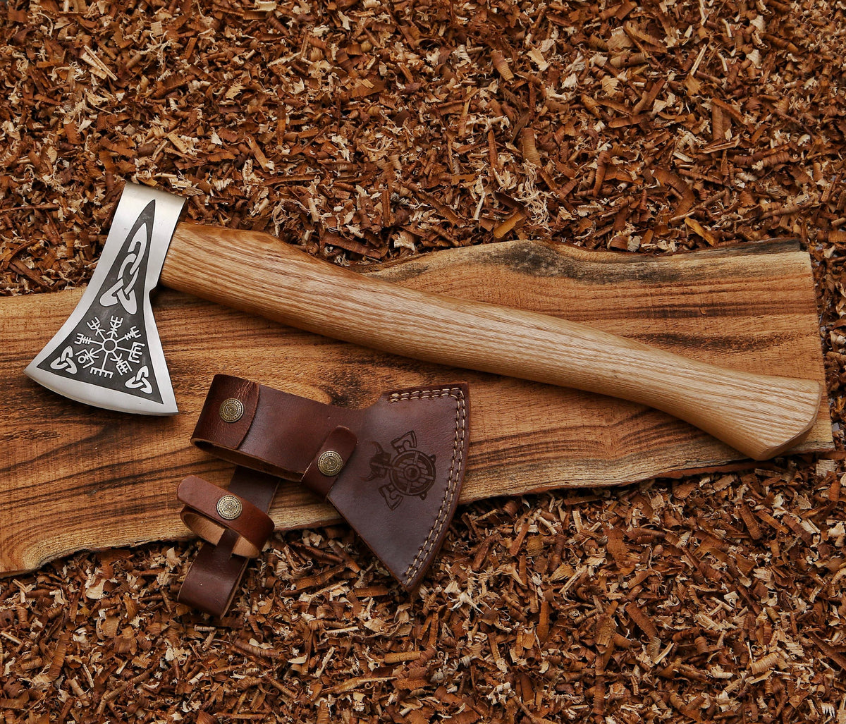 Vegvisir Viking Compass Axe Camping Hatchet - TOPHATTER'S ARMORY DEALS