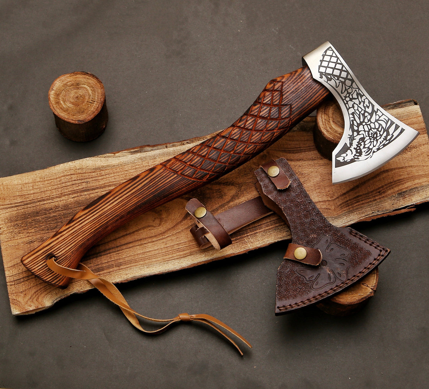 Norse Dragon Functional Medieval Viking Bearded Axe Hatchet