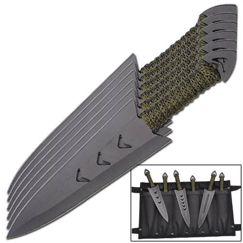 Apache Warrior Arrowhead Throwers Six Pcs Throwing Knives Set