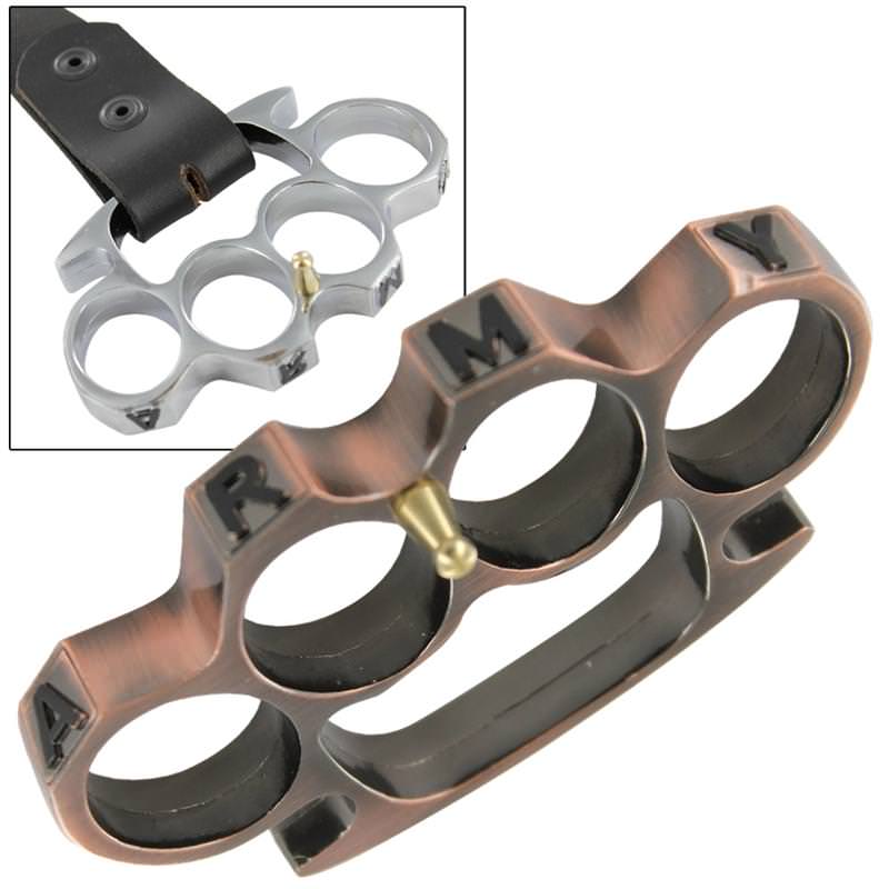 Army Strong Copper Knuckle Buckle - TOPHATTER'S ARMORY DEALS