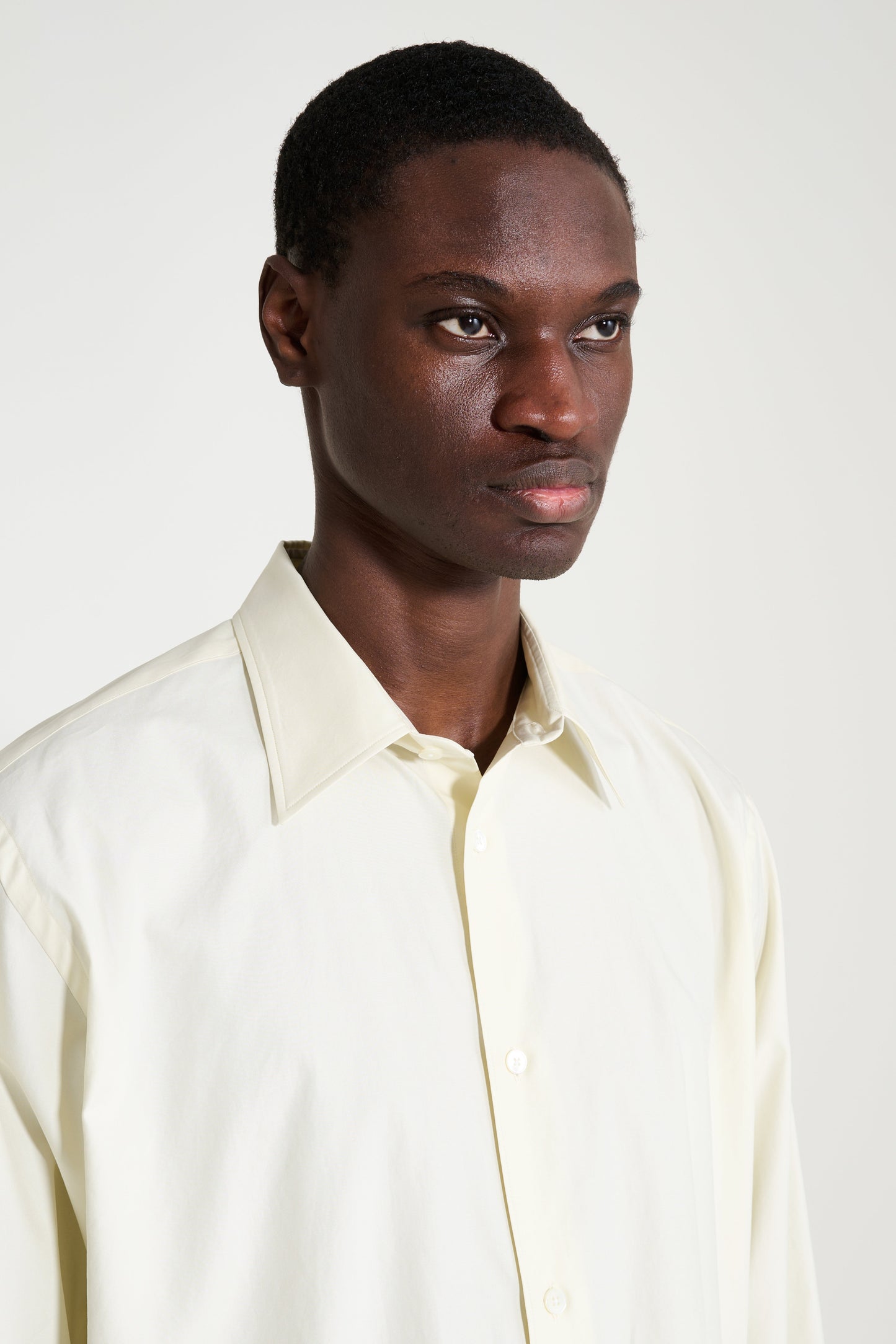 Auralee Washed Finx Twill Shirt Vanilla